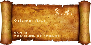 Kelemen Azár névjegykártya
